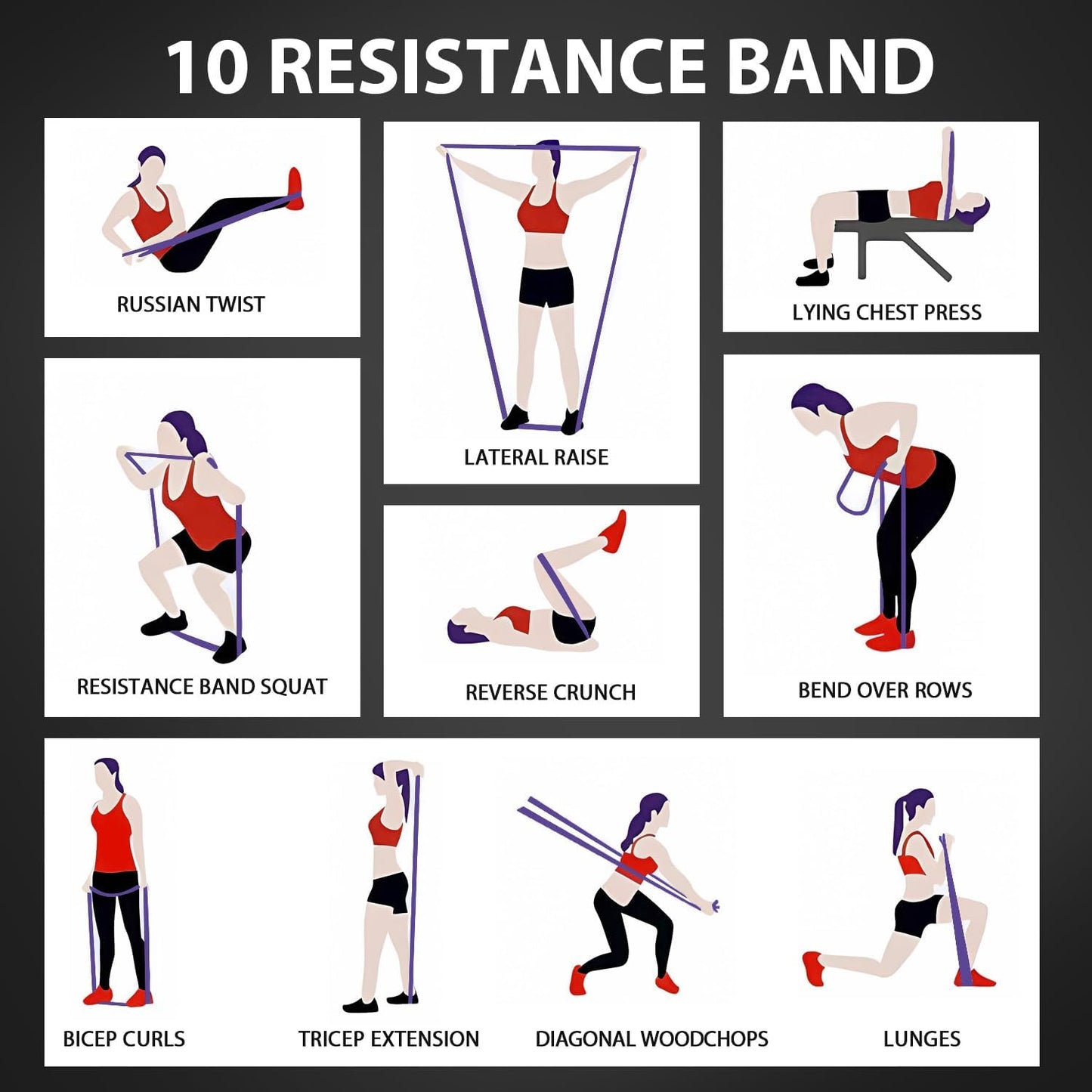 LEEKEY Pull Up Assistance Bands,5-125LB Resistance Bands with Grip、Door Anchor、Gym Bag - Exercise Bands for Full-Body Training, Fitness, Physical Therapy -USA Original Patent