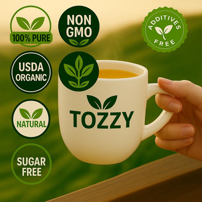 Tozzy Organic Chamomile Tea – 100 Count, Plant-Based Pyramid Tea Bags – Packaging May Vary