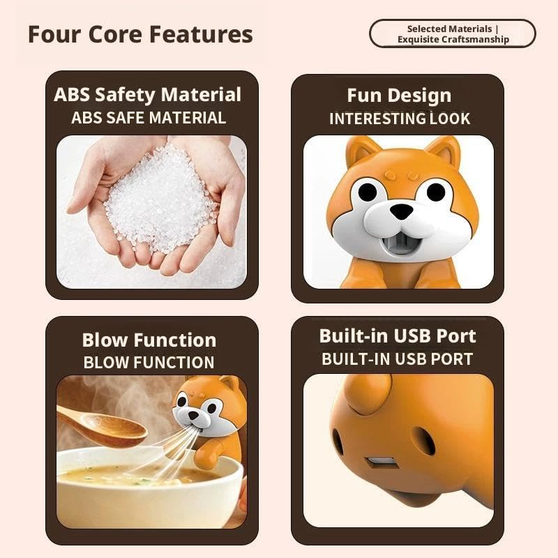 Cooling Clip-On Mini Fan for Cup & Bowl,Dinosaur Animal Fans Coffee Chiller