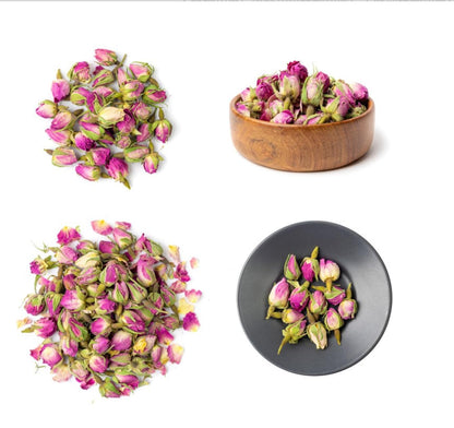 Zungtin Dried Rose Buds, 100% Pure Natural, 4 oz, Edible for Tea, Baking, Crafting, Soap Making