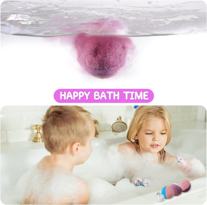 Bath Bombs for Kids 20Pcs Organic Fizzy Gift Set with Surprise Toys Inside