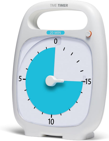 TIME TIMER Plus 60 Minute Desk Visual Timer - Countdown Timer with Portable Handle for Classroom, Office, Homeschooling, Study Tool with Silent Operation (Charcoal)