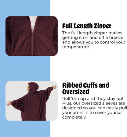 THE COMFY Original | From Shark Tank | Patented | Oversized Sherpa Wearable Blanket Hoodie| Gift for Women & Men | One Size