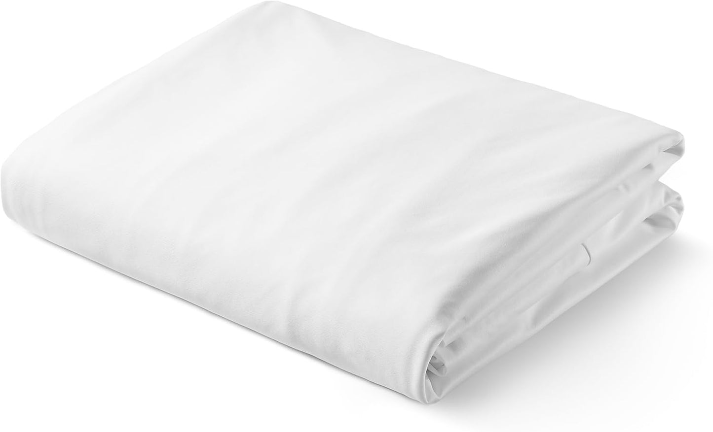 Amazon Basics Waterproof Mattress Protector, Fitted, Silent Protection, Twin, White