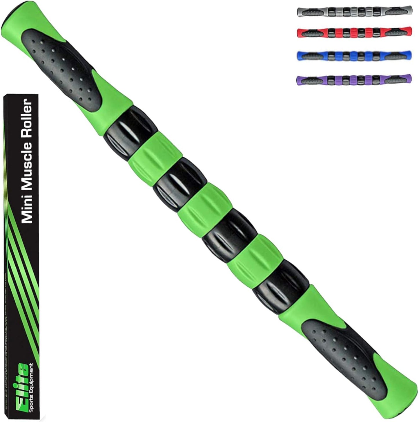 Elite Massage Roller Stick Targets Sore, Tight Leg Muscles to Prevent Cramps and Release Tension. It's Sturdy, Lightweight, Smooth Rolling and Thankfully This Lifesaver has Comfortable Handles.Red