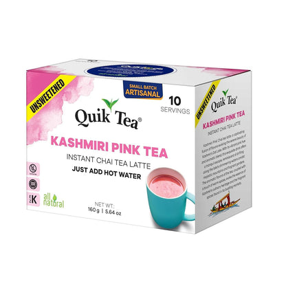 QuikTea Instant Chai Tea Latte Mix, Masala, Unsweetened, 20 Sachets