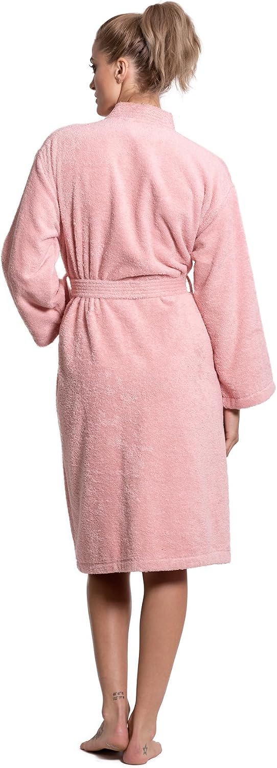 Turkuoise Soft & Absorbent Towel Robe, 100% Cotton Turkish Terry Cloth Kimono Bathrobes for Women