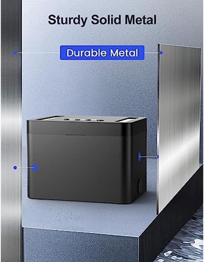 Timed Lock Box with Timer Black Lock Container Self-Controlled Time Release Safety Locker
