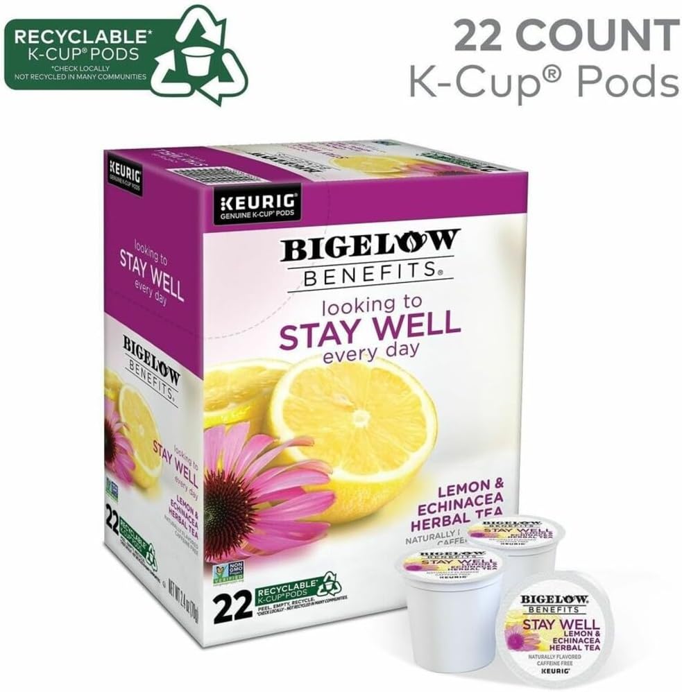 Lemon & Echinacea Herbal Tea K-Cup Pods, 22 Count
