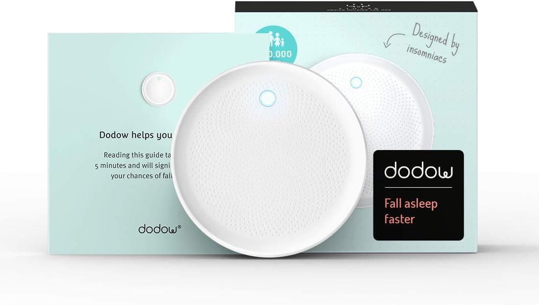 Dodow Sleep Aid Device — Fall Asleep Faster with Guided Breathing Light and Nightly Practice | Guides Included in Package | 8 & 20 Min Modes