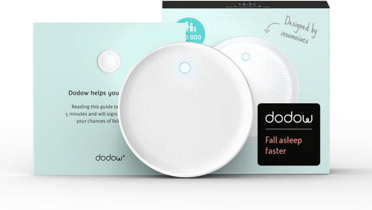 Dodow Sleep Aid Device — Fall Asleep Faster with Guided Breathing Light and Nightly Practice | Guides Included in Package | 8 & 20 Min Modes