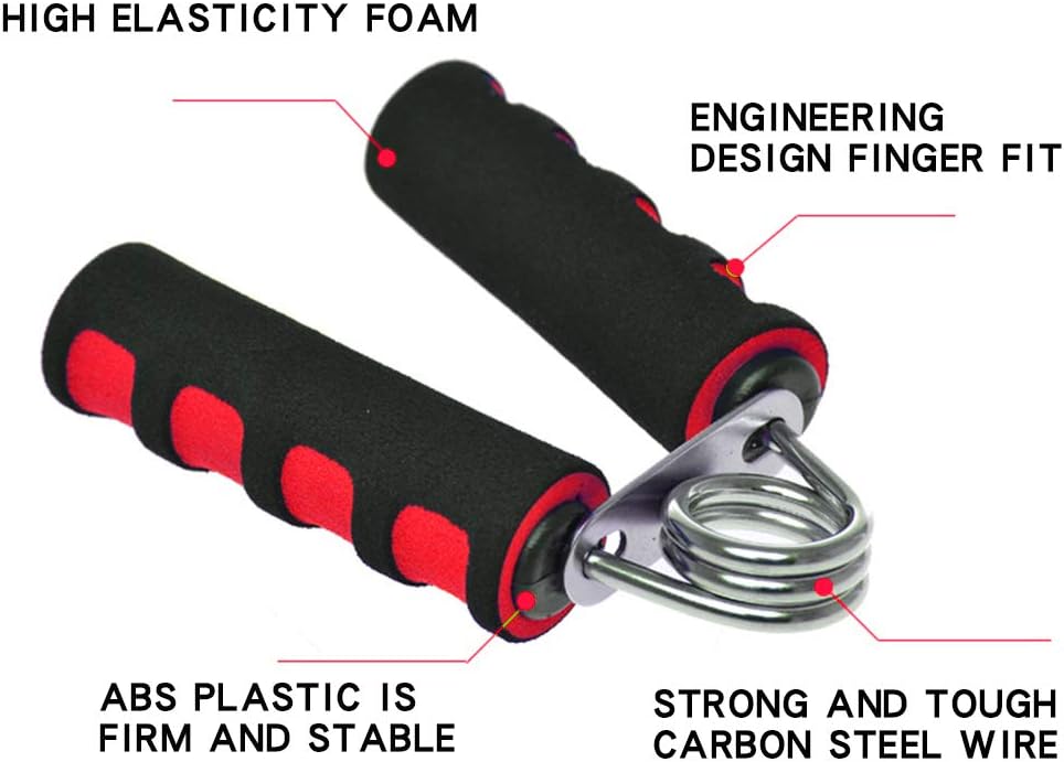 Hand Grip Strengthener Set, Forearm Exerciser, Finger Exercise Gripper, Grip Strength Trainer, hand Trainer-Soft Foam Hand Exerciser for Quickly Increasing Forearm and Hand Grips,2 Pack