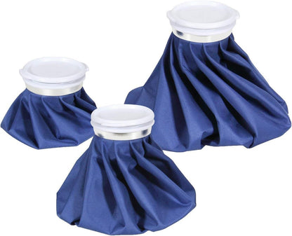 Ice Bags for Injuries Reusable: Ohuhu 3 Packs Ice Cold Packs with Wrap Ice Bag Hot Water Hot & Cold Therapy Pain Relief for Knee Leg Injury No-Leak Waterproof Ice Bags 3 Sizes 6"/9"/11", Blue