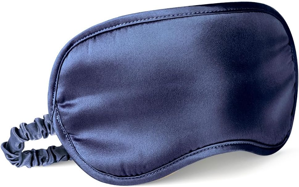 LULUSILK 100% Mulberry Silk Sleep Eye Mask for Sleeping Women and Men, Pink