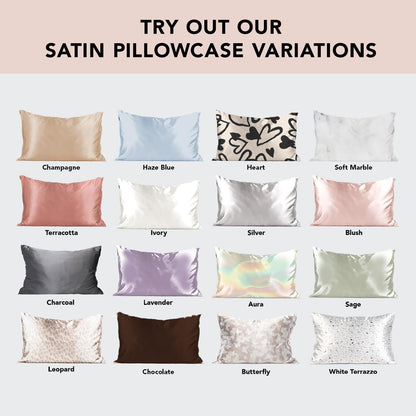 Kitsch Satin Pillowcase with Zipper for Hair & Skin - Softer Than Silk Pillow Cases, Smooth Cooling Satin Pillow Case, Wrinkle-Free, Machine Washable - Pillow Cases Standard Size (19x26) - Blush