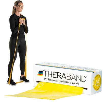 THERABAND Resistance Bands, 6 Yard Roll Professional Latex Elastic Band For Upper & Lower Body, Core Exercise, Physical Therapy, Pilates, Home Workouts, Rehab, Blue, Extra Heavy, Level 5