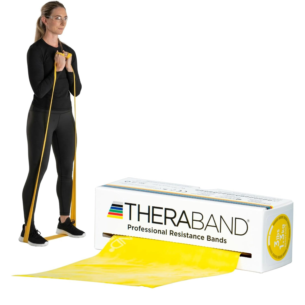 THERABAND Resistance Bands, Workout Band, Exercise, Physical Therapy, Blue
