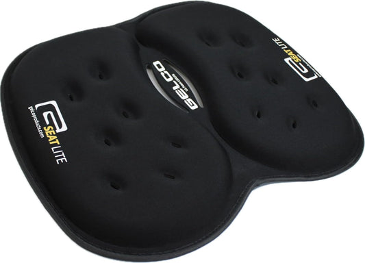 GSeat Lite Travel Gel and Foam Cushion - for Back Pain, Sciatica, Pressure Relief, and Tailbone Discomfort - Promotes Healthy Posture - Ergonomic Comfort - for Car, Commute, Airplane and Travel