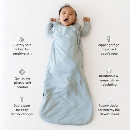 KYTE BABY Sleep Bag 1.0 TOG, Rayon Made From Bamboo Wearable Blanket, Dual Zipper For Infants And Toddlers Nursery Essentials