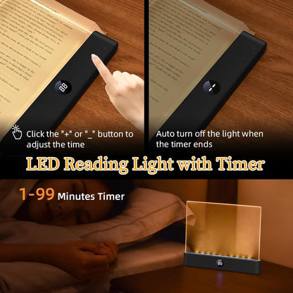 Book Light for Reading in Bed at Night Flat Reading Lights, White