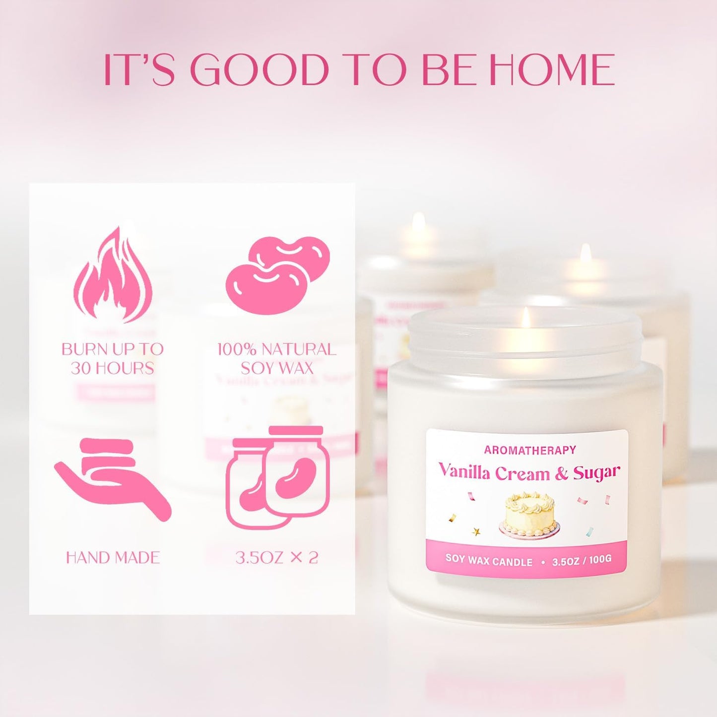 Scented Candle Gift Set, Soy Candles for Women, Sleep Candles for Home Scented, 2 Pack Aromatherapy Candle for Relaxing, Sleep, Stress Relief & Home Decor