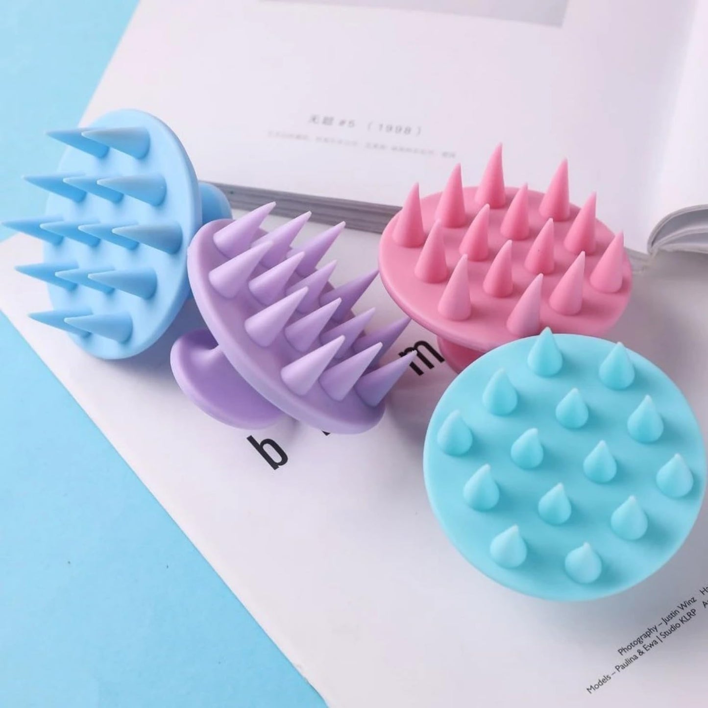 INVODA Scalp Massager Shampoo Brush Soft Silicone Bristles for Dandruff Removal & Hair Growth, Waterproof Wet/Dry Use, Men, Women & Pets