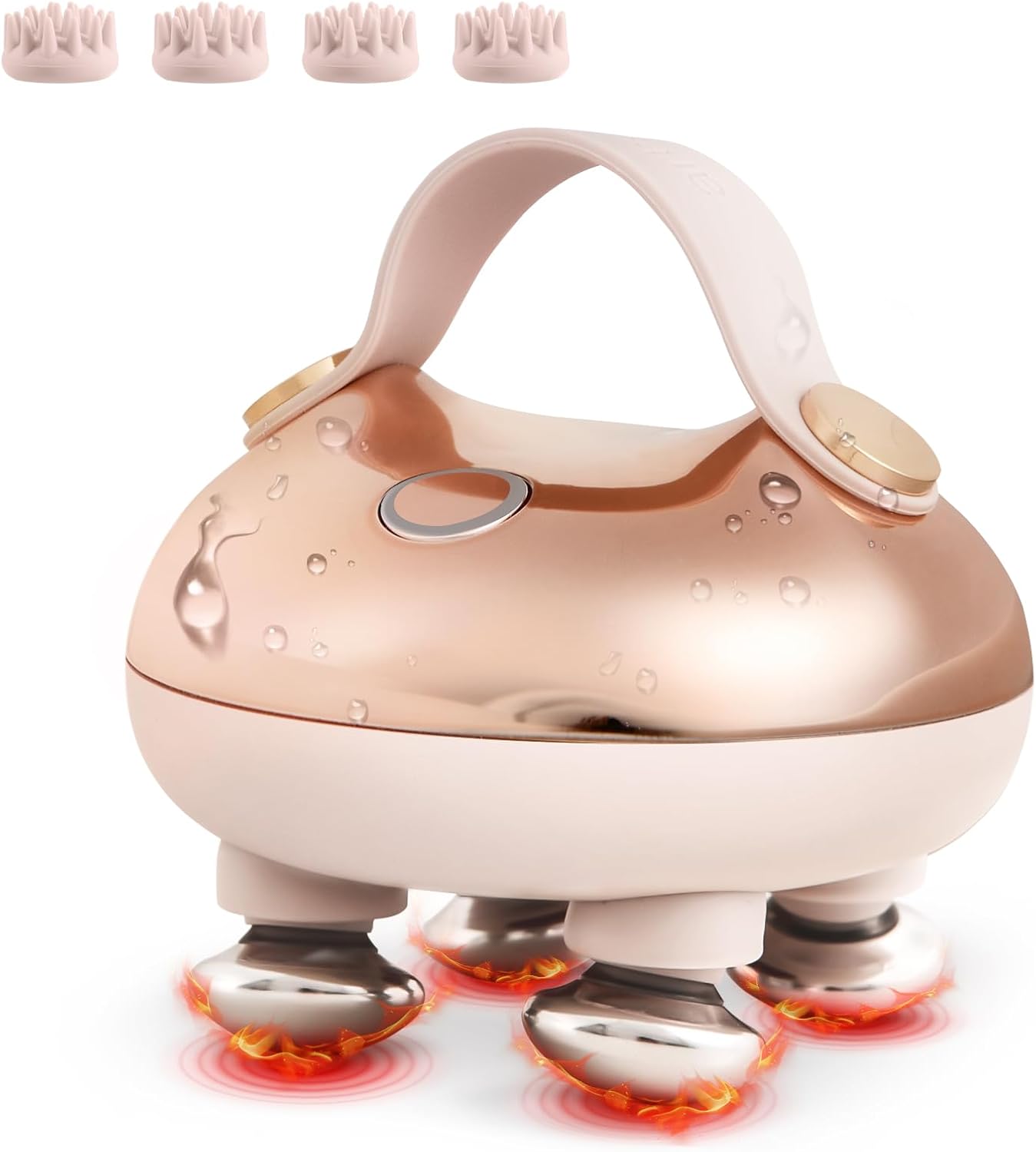 arboleaf Electric Scalp Massager Head Massager Scalp Stress Relax, 5 in 1 Kneading 128 Massage Nodes, Waterproof Hair Massage with 8 Removable Claws Cat Scratcher, Gift for Dad Mom