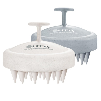 HEETA Scalp Massager Hair Growth 2-Pack, Soft Silicone Scalp Scrubber Shampoo Brush for Exfoliation Dandruff Removal Head Massage Stress Relax, Wet & Dry Use for Women Men Thick Thin Curly Hair Care