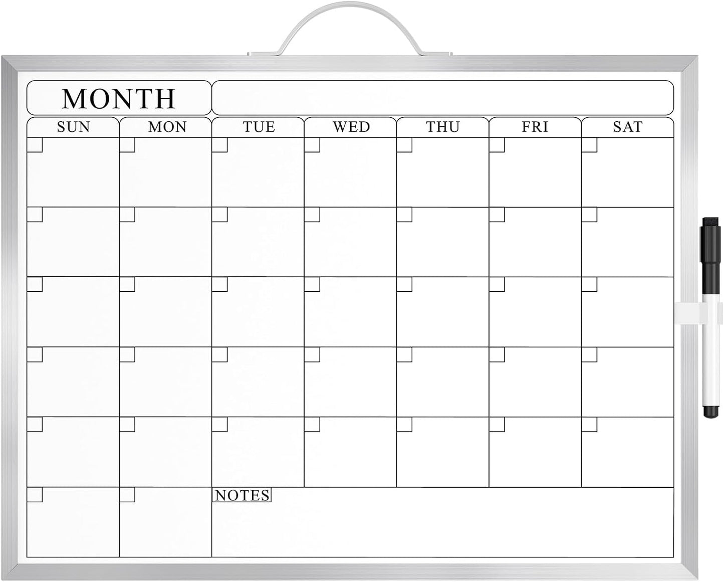 MaxGear Monthly Calendar Whiteboard, Magnetic Double-Sided Board, 16" x 12"
