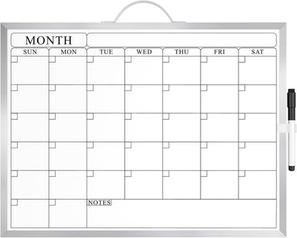 MaxGear Monthly Calendar Whiteboard, Magnetic Double-Sided Board, 16" x 12"