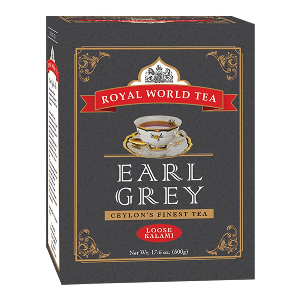 Royal World Loose Leaf Earl Grey Tea - Ceylon Black Tea Blend, 17.6 oz