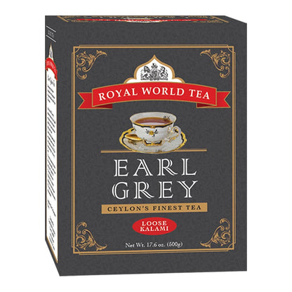 Royal World Loose Leaf Earl Grey Tea - Ceylon Black Tea Blend, 17.6 oz