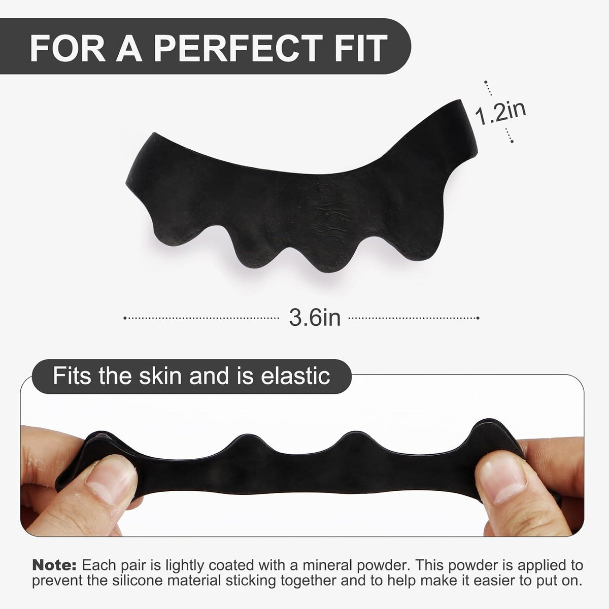White Gel Toe Separators for Bunions and Hammertoes – 1 Pairs