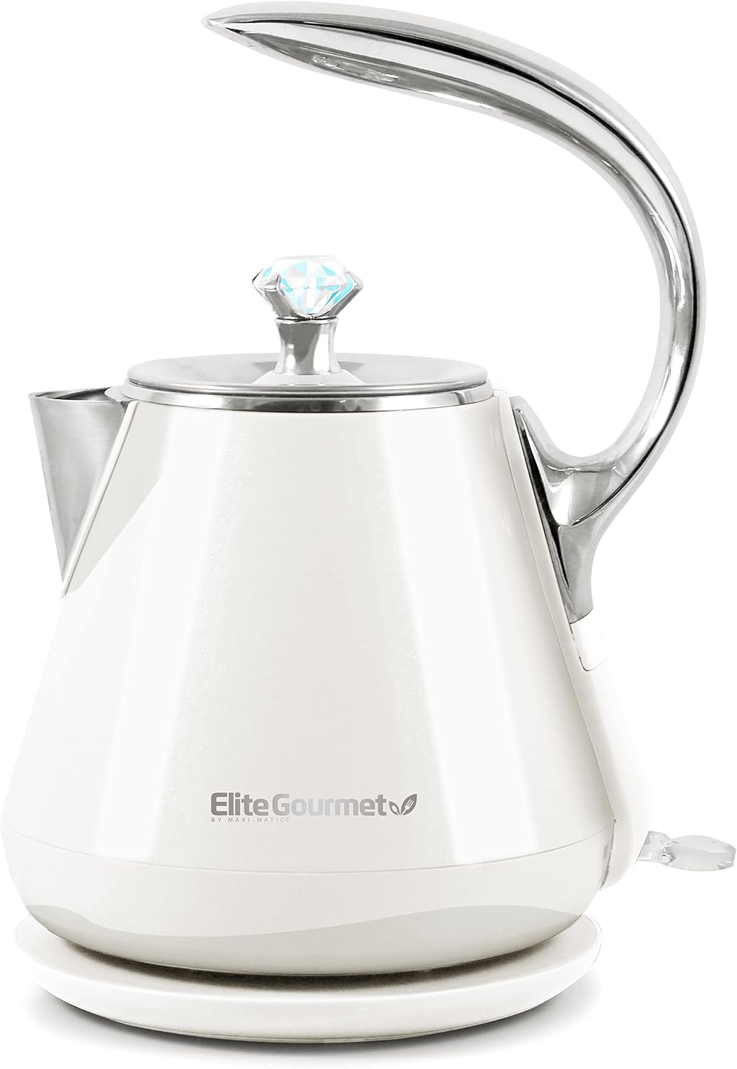 Elite Gourmet 1.7L Dual Wall Cool Touch Electric Tea Kettle, Borosilicate Glass, 304 Stainless Steel Interior, Programmed Digital Touchscreen, Keep Warm, Auto Off & Audible Indicator, Black