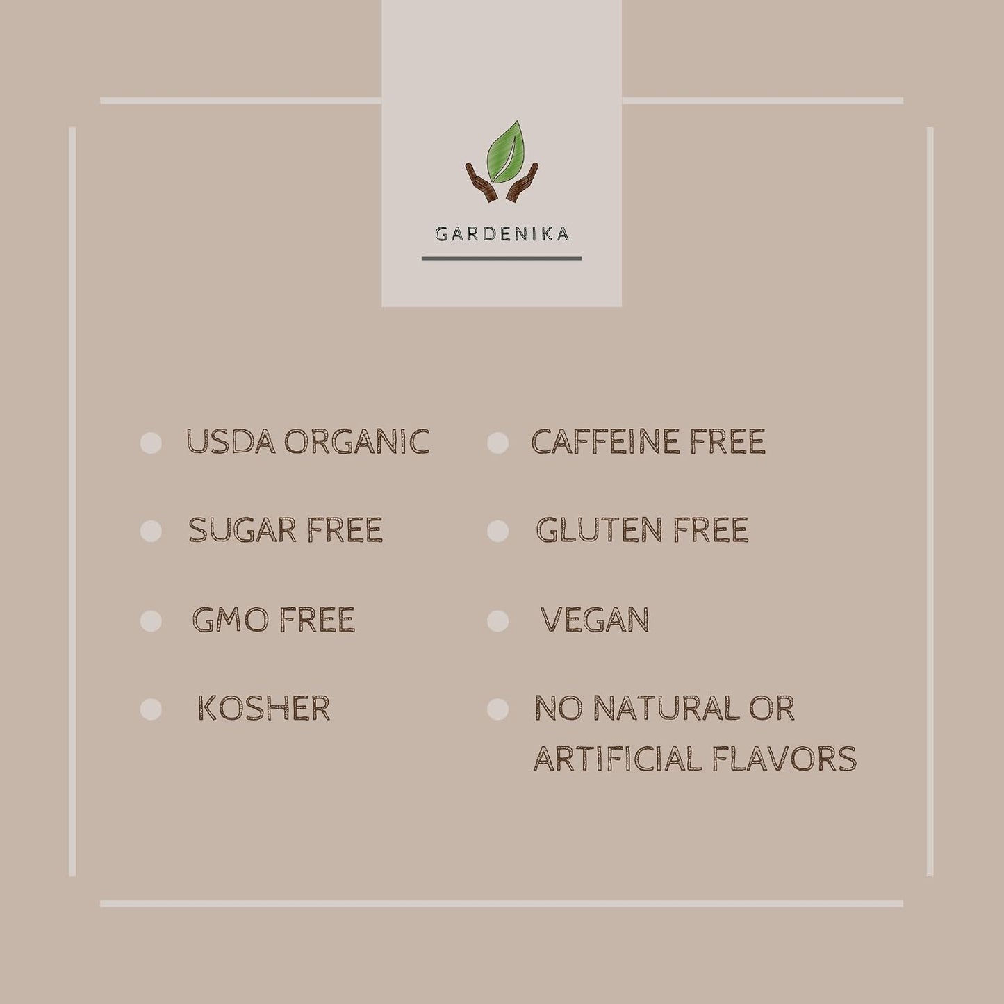 Gardenika Organic Loose Leaf Tea Sampler - Herbal Caffeine-Free Set - Ayurvedic Blend, KSA Kosher, No Natural or Artificial Flavors (5 Pack)