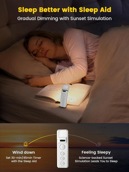 Glocusent 14 LED Book Light for Reading in Bed, USB-C Rechargeable