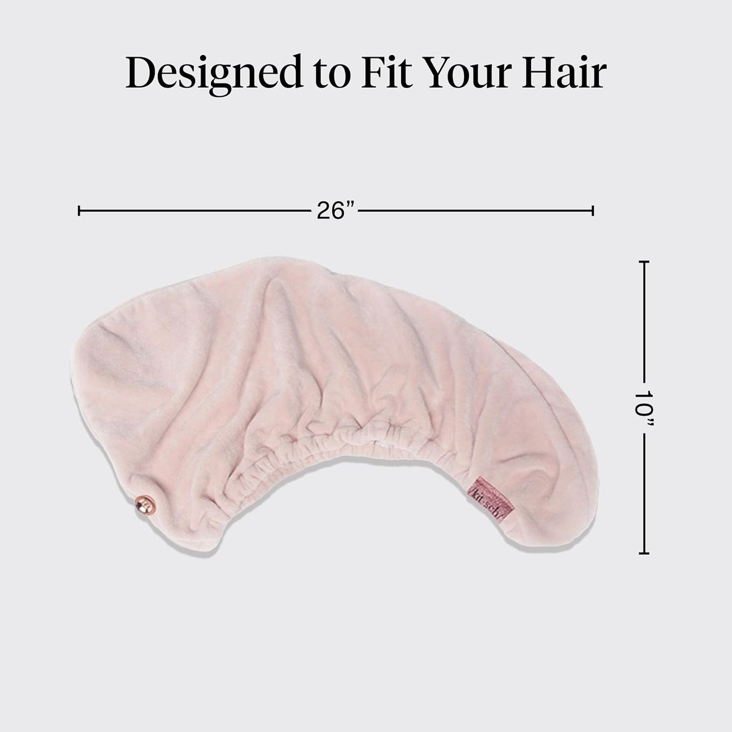 Kitsch Microfiber Hair Towel Wrap for Women – Ultra Absorbent Microfiber Bath Towels for Wet, Curly, Long or Short Hair – Anti-Frizz Hair Wrap, Great Hair Products Gift for Women – Pink