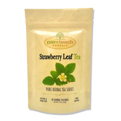 Palm Beach Medicinal Herbs - Strawberry Leaf Tea - Pure Herbal Tea Series, 30ct