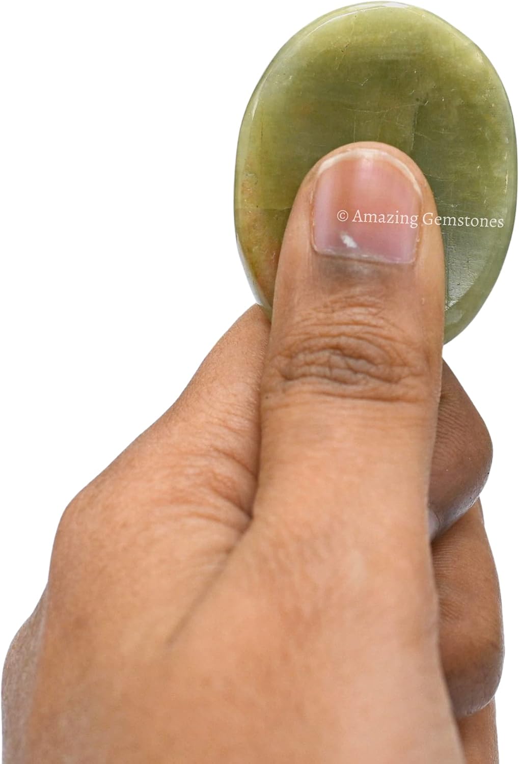 Amazing Gemstone Labradorite Thumb Worry Stone, Anxiety Stone, Healing Crystals - Piedra Crystal Fidget for Gift, Meditation, Calming, Relaxation, Stress Relief - Colors A