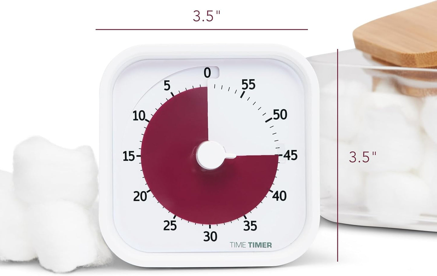Time Timer MOD 60-Minute Visual Timer, Home Edition, Silent Operation, Study Tool for Homeschool and Office Use (Pale Shale)
