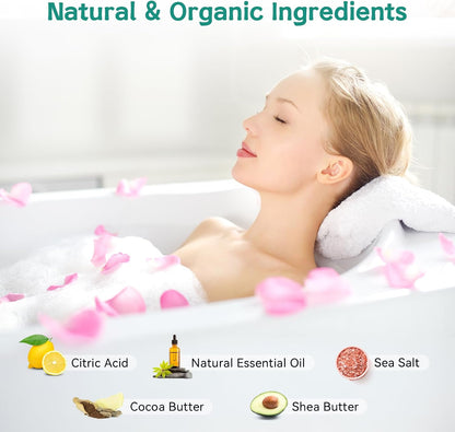Aofmee Bath Bombs, 6pcs Bubble Bath Bomb for Girls, Handmade Fizzies Bathbombs for Women, Natural Organic Kids Spa Kit, Non Toxic Bath Kit for Teens, Gift Set for Mother Birthday Christmas Easter