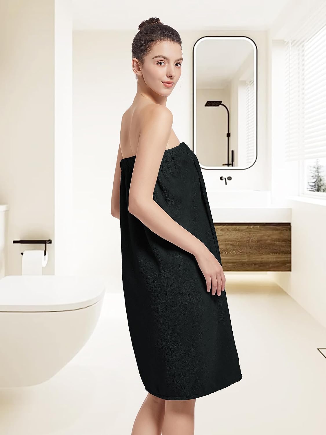 Women'S Soft Wrap Towel Full Length，Bath Robe After Shower Female Plush Long，Spa Bathrobes Lightweight With Pockets