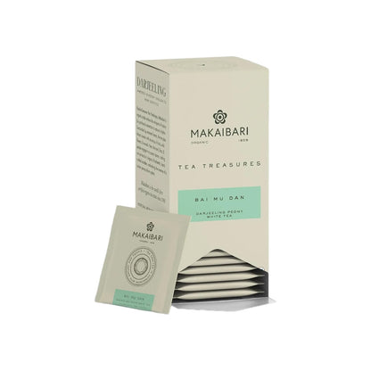 Makaibari Tea Treasures -Makaibari Darjeeling Tea Bai Mu Dan Darjeeling Peony White Tea, 25 tea bags