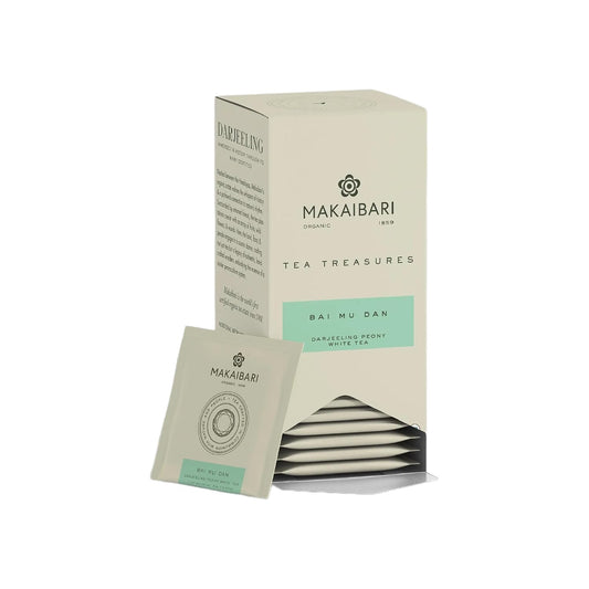 Makaibari Tea Treasures -Makaibari Darjeeling Tea Bai Mu Dan Darjeeling Peony White Tea, 25 tea bags