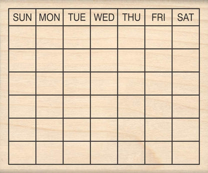 Stamps by Impression Journal, Habit Tracker, Calendar Rubber Stamp 2.25" x 2.75" 6 Row ST 1298