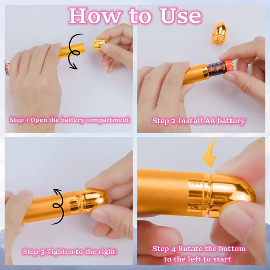 Beauty Bar 24k Gold Skin Care Face Massager Roller, 2 in 1 Electric 3D Roller and T Shape Energy Beauty Bar for Face Lift and Skin Tightening, Handheld Massagers