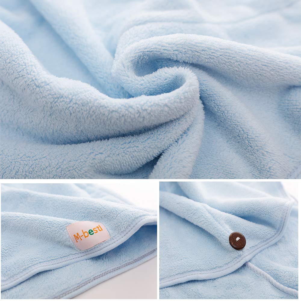 M-bestl 2 Pack Microfiber Hair Towel Wrap,Hair Drying Towel with Button,Quick Dry Hair Towel Turban for Women,Absorbent Anti-frizz Head Towel for Long Thick Curly Hair(Pink&Beige)