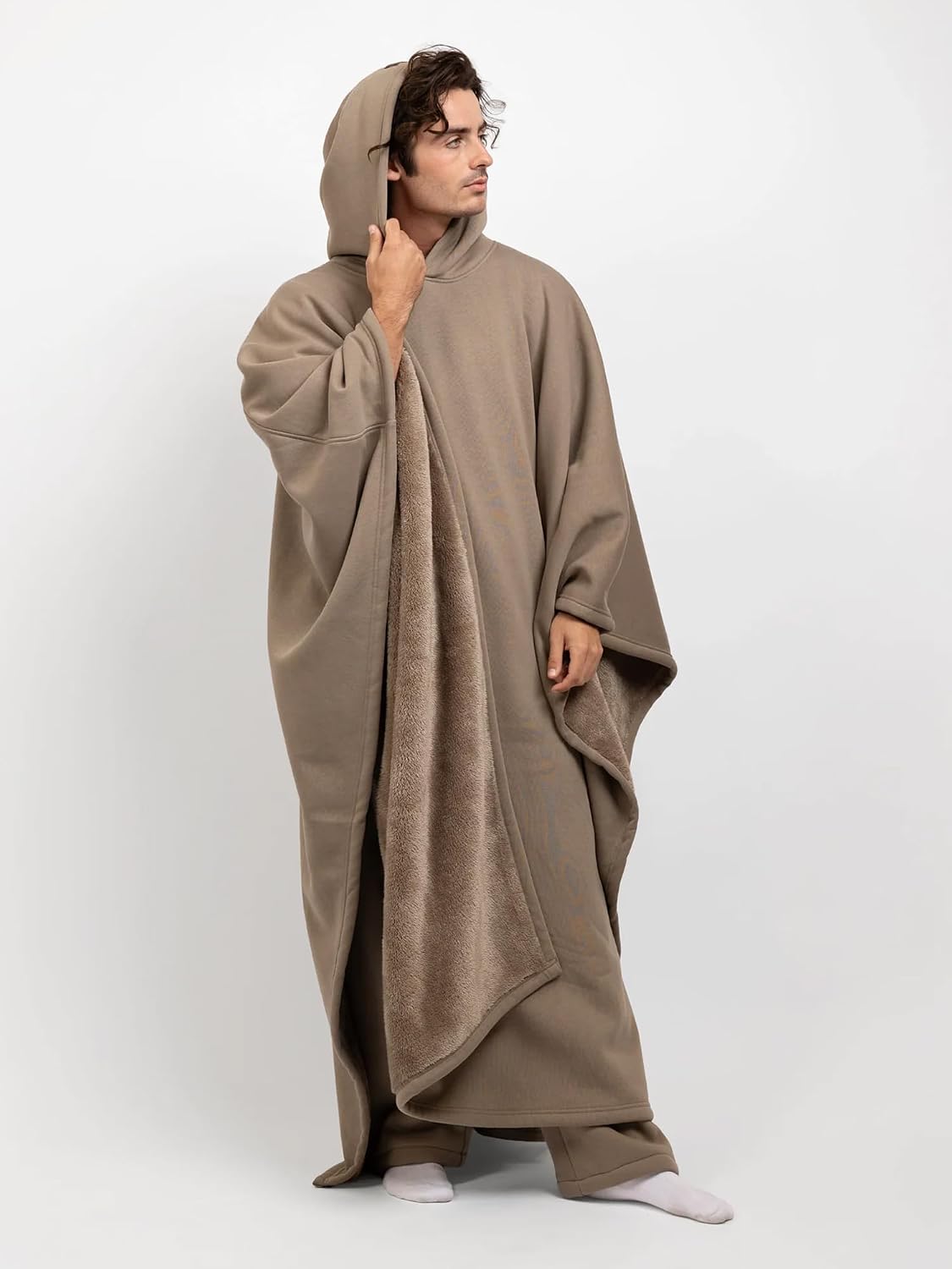 FREE THE SHEEP Eden Hoodie – Oversized Weighted Hoodie Cloak with Ultra-Soft Faux Fur Liner