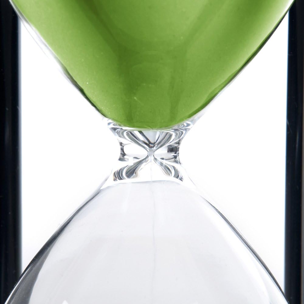 60 Minutes Hourglass, Wood Sand Timer, White | 4 x 4 x 8 inch Sand Clock