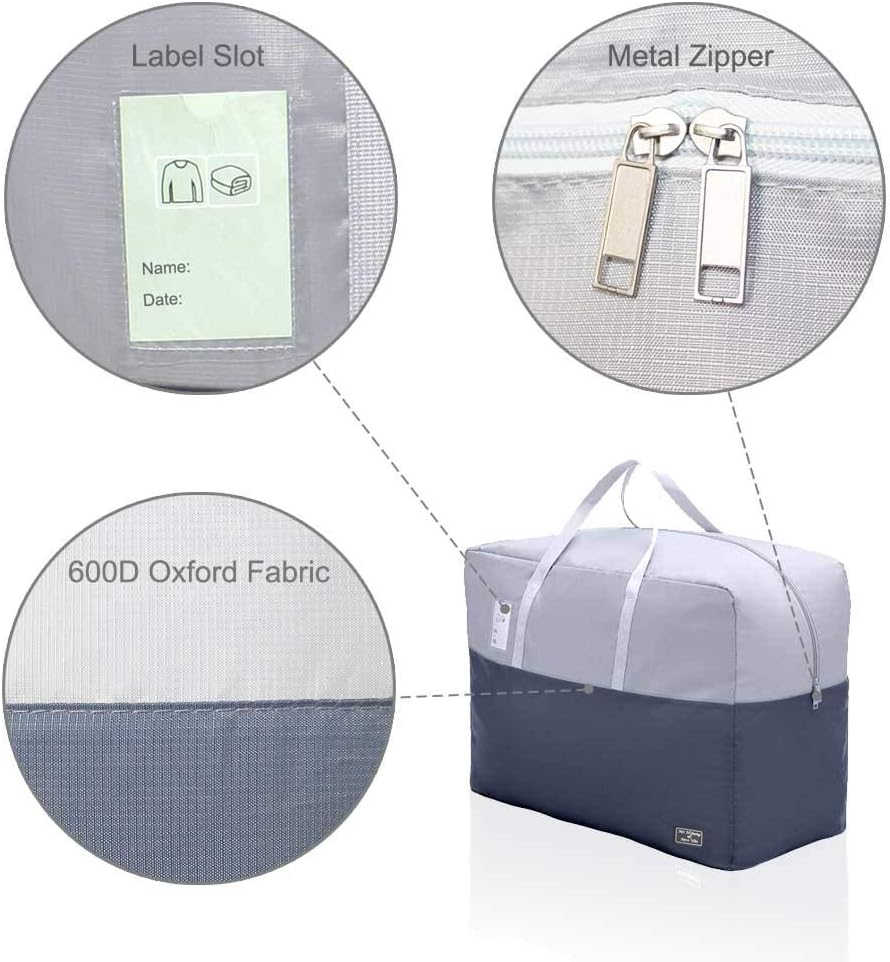 75L large Zipper Under-bed Comforter Storage Bag,2park moving bag